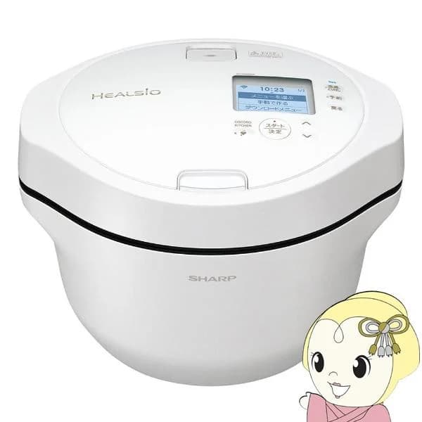シャープ ヘルシオ ホットクック KN-HW24H-W プレミアムホワイト SHARP 水なし自動調理鍋 無線LAN搭載 2.4L/srm