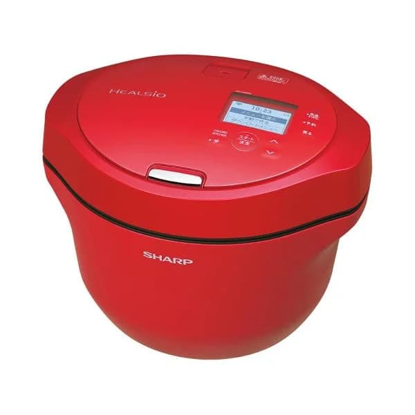 シャープ ヘルシオ ホットクック 水なし 自動調理鍋 KN-HW24G-R レッド2.4L 2~6人用 無線LAN接続 2段同時調理