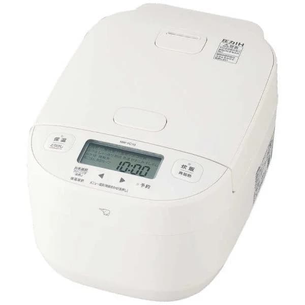 象印マホービン　ZOJIRUSHI　炊飯器 5.5合 豪熱大火力 圧力IHジャー 黒まる厚釜 ホワイト　NW-YC10