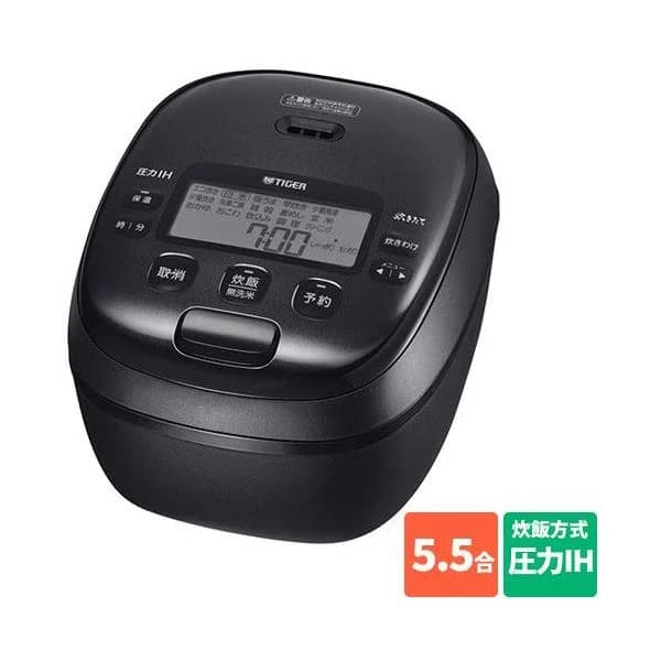 タイガー魔法瓶(TIGER) JRI-B100-K ブラック 炊きたて 圧力IHジャー炊飯器 5.5合