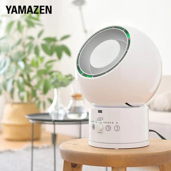 サーキュレーター dcモーター 静音 冷暖 山善 衣類乾燥 ホット&amp;クールファン 羽根なし 上下左右首振り 扇風機 ヒーター YAR-ZD171