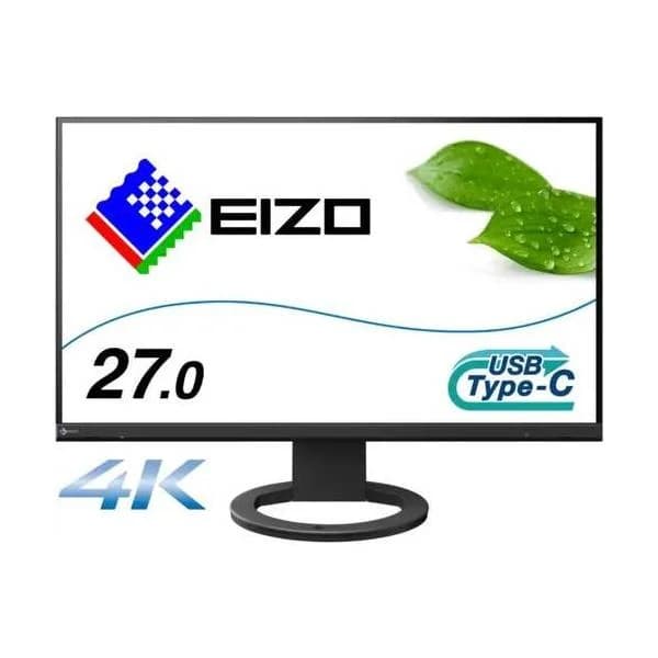 FlexScan EV2740S-BK ブラック 27インチ 4Kビジネス向けモニター IPSパネル Type-C接続＆給電