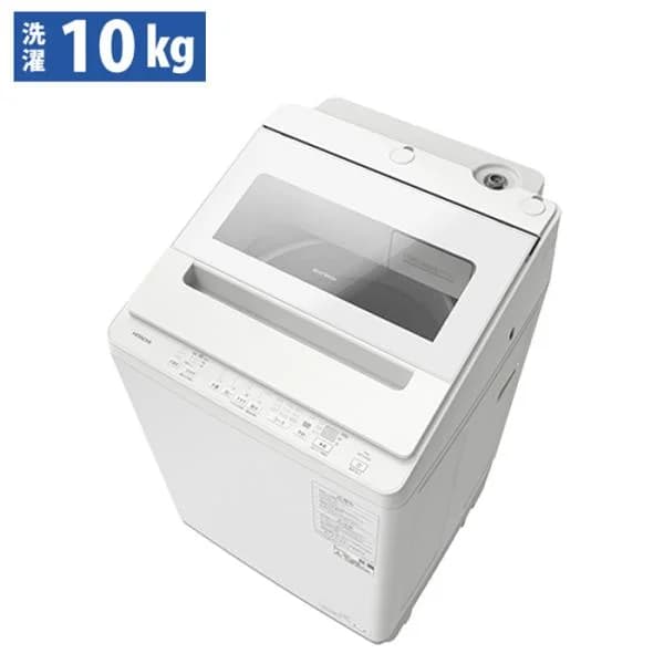 日立 全自動洗濯機 10kg ビートウォッシュ BW-V100K-W ホワイト