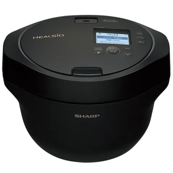 SHARP シャープ 水なし自動調理鍋 ヘルシオ ホットクック proシリーズ 1.6L 2-4人用 電気圧力鍋 プレミアムブラック KNHW16H KN-HW16H-B
