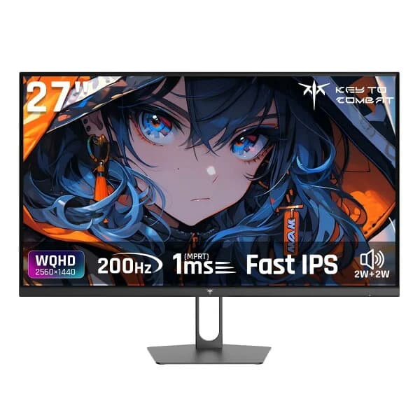 【2,000円クーポン＋ポイント最大31.5％還元！】ゲーミングモニター 27インチモニター 液晶ディスプレイ WQHD (2560x1440) Fast IPS 200Hz 1ms(MPRT) 124%sRGB 低ブルーライトフリッカーフリーFreeSync & G-Sync対応高輝度400cd/m² PS5対応HDMI×2 DP×1.4 KTC H27T22C