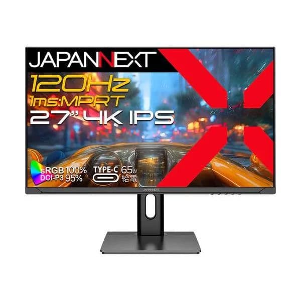 JN-IPS27G120U-HSPC6 27インチ 4K ゲーミングモニター 120Hz 1ms(MPRT) IPS