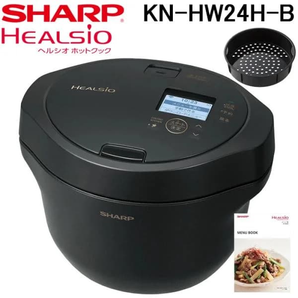 シャープ KN-HW24H-B ヘルシオ ホットクック 電気無水鍋 水なし自動調理鍋 2.4L プレミアムブラック SHARP