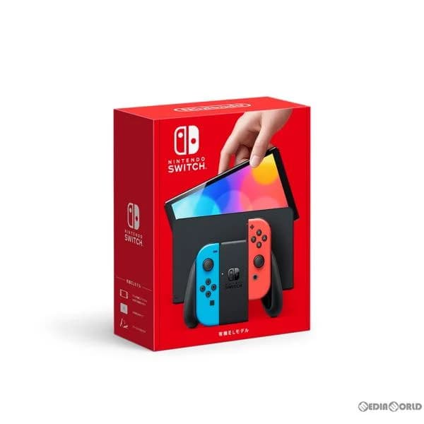 【訳あり】任天堂 Nintendo Switch 本体 (有機ELモデル) Joy-Con(L)ネオンブルー/(R)ネオンレッド 【ラッピング対応可】 R-LOGI