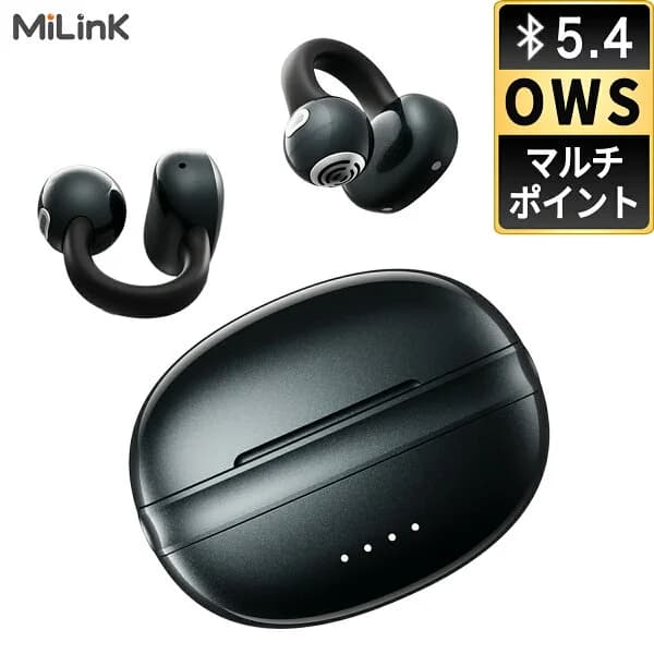 【 耳を塞がない OWS 】Mi T9 OWS ワイヤレスイヤホン bluetooth 5.4 イヤホン 耳掛け DNS ノイズキャンセリング 完全 ワイヤレス ブルートゥース イヤホン 耳かけ 落下防止 両耳 片耳 高音質 マイク付き 長時間 通話 防水 スポーツ ランニング スマホ iPhone Android