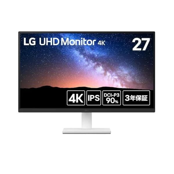 LG モニター ディスプレイ 27US500-W 27インチ/4K(3840×2160)/IPS/約10.7億色表示(8bit+FRC)/DCI