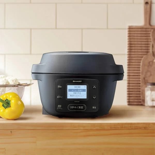 シャープ 電気無水鍋 1.6L ヘルシオ ホットクック まぜナビ搭載 KN-MN16H-B ブラック SHARP