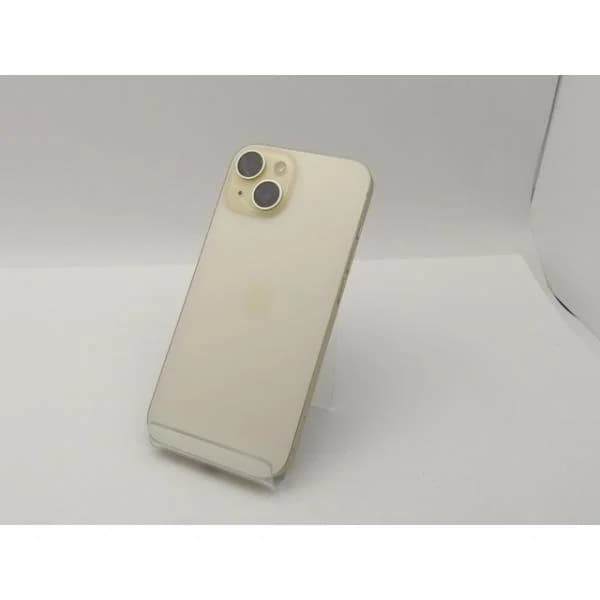 【中古】Apple au 【SIMフリー】 iPhone 15 128GB イエロー MTMK3J/A【三宮センター】保証期間１ヶ月【ランクB】