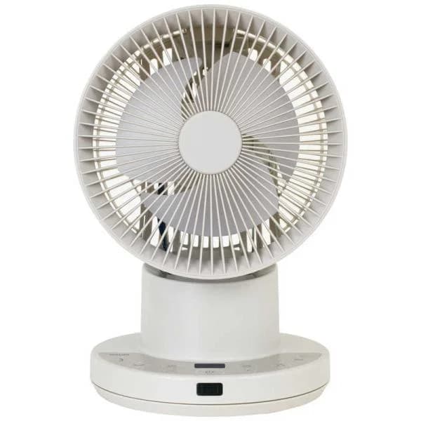 　洗えるサーキュレーター DCモーター搭載 (省エネタイプ) 自動首振り機能あり 〜24畳 衣類乾燥モード搭載 充電式 リモコン付き グレージュ　RCRP-BZX015-C