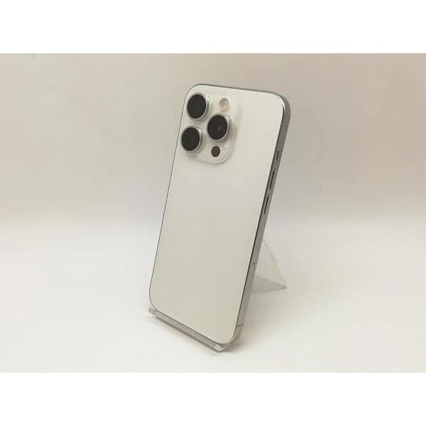 【中古】Apple docomo 【SIMフリー】 iPhone 15 Pro 128GB ホワイトチタニウム MTU83J/A【横浜】保証期間１ヶ月【ランクB】