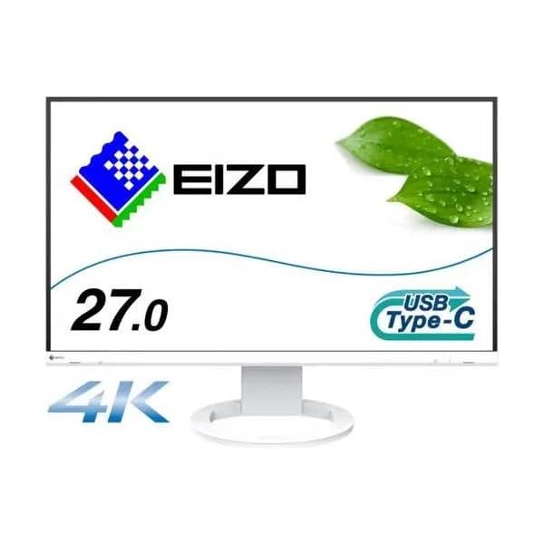 FlexScan EV2740S-WT ホワイト 27インチ 4Kビジネス向けモニター IPSパネル Type-C接続＆給電