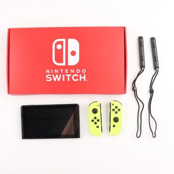 『中古即納』{Switch} (本体) 任天堂限定 (新型)Nintendo Switch 2台目用セット カスタマイズ Joy-Con ネオンイエロー ストラップ ブラック 任天堂(20190830)