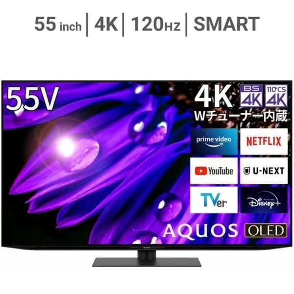 コストコ再販商品 シャープ アクオス 55インチ 4K有機ELテレビ 4T-C55EQ1