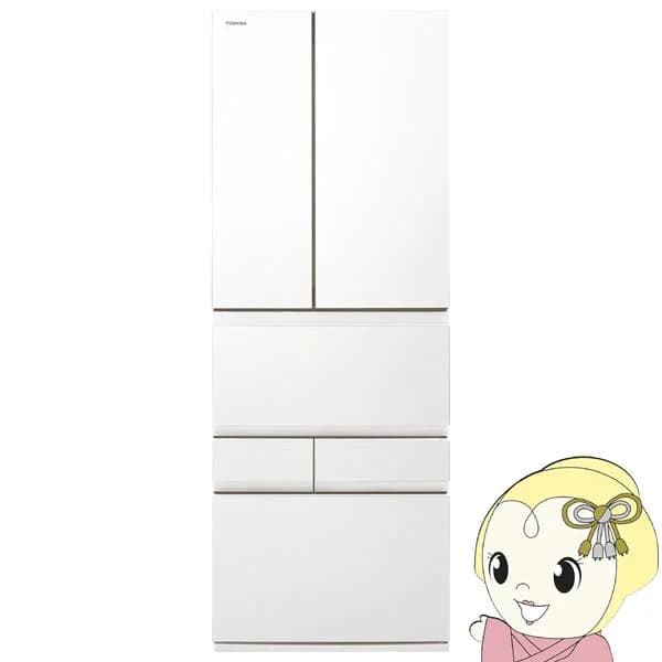 冷蔵庫 【標準設置費込】 東芝 TOSHIBA 595L 6ドア VEGETA XFSシリーズ フロストホワイト GR-Y600XFS-TW ぎおん