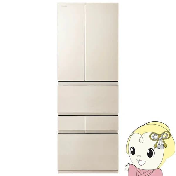 【3/18限定ダイヤモンド会員はエントリーで当店全品最大P8倍】冷蔵庫 【標準設置費込】 東芝 TOSHIBA 508L 6ドア グレインアイボリー GR-Y510FZ-UC ぎおん【KK9N0D18P】