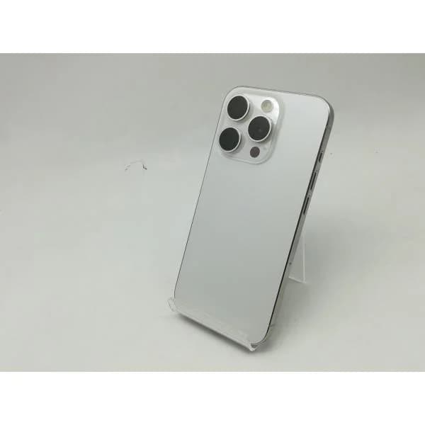 【中古】Apple docomo 【SIMフリー】 iPhone 15 Pro 128GB ホワイトチタニウム MTU83J/A【広島】保証期間１ヶ月【ランクB】