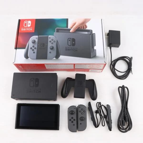 『中古即納』{Switch} (本体) Nintendo Switch(ニンテンドースイッチ) Joy-Con(L)/R グレー 任天堂(HAC-S-KAAAA)(20170303)