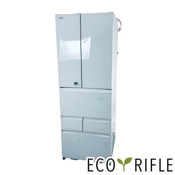 【中古】 【お買い物マラソン 3/20-26★10%OFF&P2倍】 【自社配送エリア内限定】 東芝 TOSHIBA 冷蔵庫 2017年製 6ドア 509L クリアシェルホワイト ファン式 両開き GR-K510FW(ZW) ファミリー 大型 500L以上 送料無料 設置無料 地域限定 RANK_B