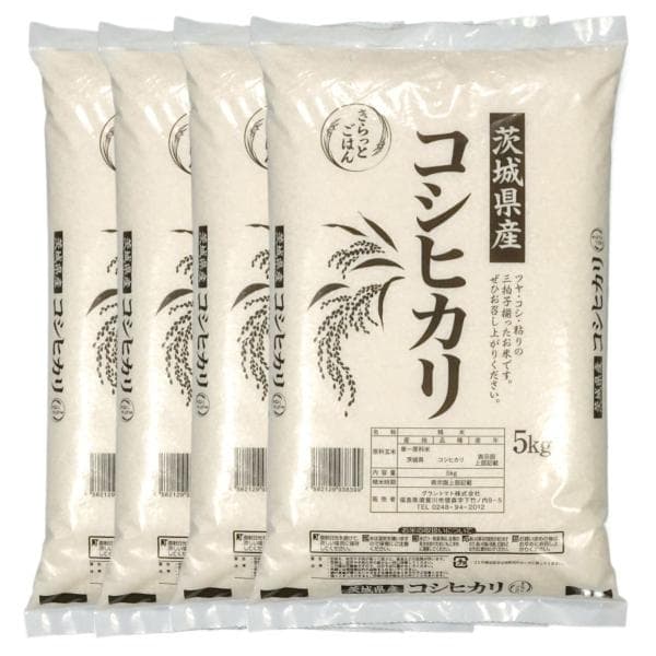 【新米予約】9月下旬頃発送予定 令和8年産 茨城県産コシヒカリ白米 送料無料 20kg(5kg×4袋) 米 お米 白米 コメ こめ 白米 20kg