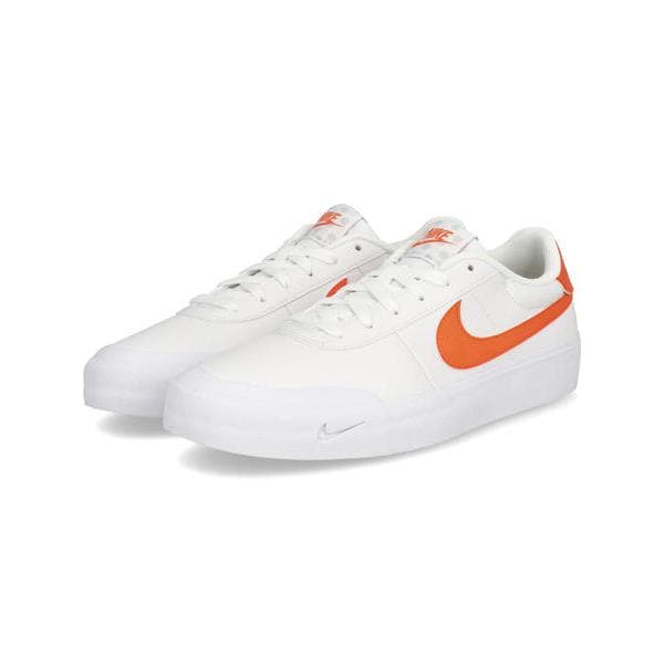 NIKE ナイキ COURT SHOT メンズスニーカー 薄底 ロープロファイルシューズ コートショット FQ8146-108 ホワイト/セイフティオレンジ 爆買
