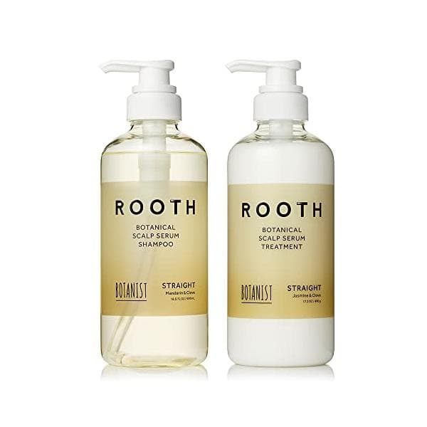 [セット] BOTANIST (ボタニスト) ROOTH ルース ボタニカルスカルプセラム シャンプー トリートメント ボトル 【ストレート】頭皮 地肌ケア