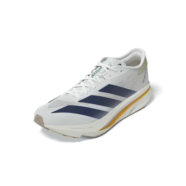 アディダス（adidas）（メンズ）ランニングシューズ ジョギングシューズ アディゼロ SL2 ワイド ホワイト ブルー NMQ09-KI3240 スポーツ トレーニング シューズ