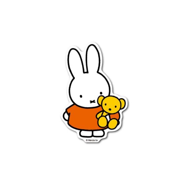miffy ミッフィー&amp;くまちゃん キャラクターステッカー 絵本 イラスト かわいい こども ダイカット ミッフィー うさぎ うさこちゃん 人気 MIF003 gs 公式