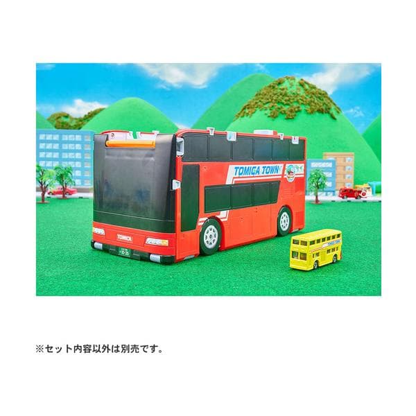 タカラトミー トミカビークルタウン ビッグに変形 2階だてバスロータリー（トミカ付き） トミカワールド