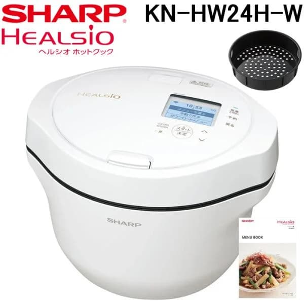 シャープ KN-HW24H-W ヘルシオ ホットクック 電気無水鍋 水なし自動調理鍋 2.4L プレミアムホワイト SHARP
