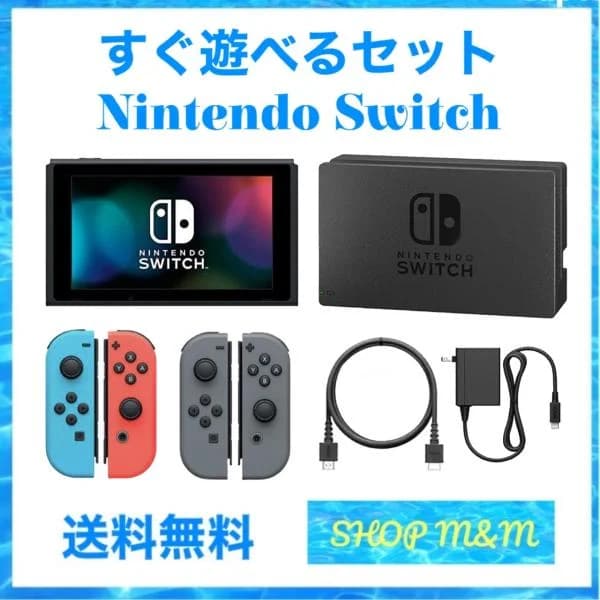 任天堂 Nintendo Switch ニンテンドースイッチ 本体 Joy-Con (L)/(R)グレー 旧型 すぐ遊べるセット 中古
